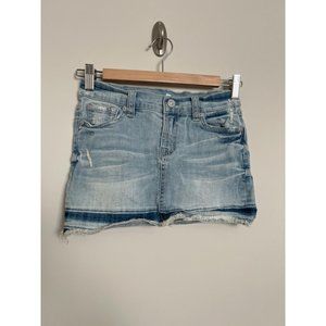 7 For All Mankind Jean Distressed Skirt - Size 10